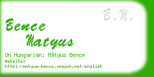 bence matyus business card